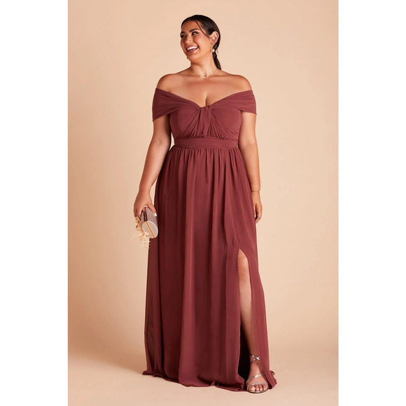 NWT Birdy Grey Grace Convertible Maxi Dress Strapless Neck Rosewood Curve 2X - Picture 4 of 12